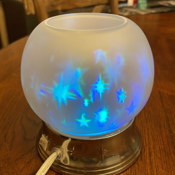 PartyLIte Electric Scentlight Tealight Rotating Star Globe - Picture 1 of 6